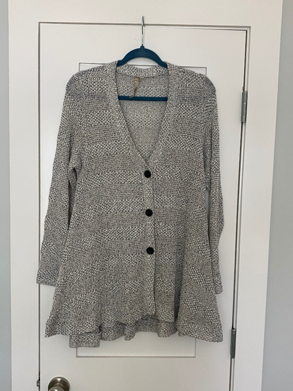 Black and White Loose Woven Sweater